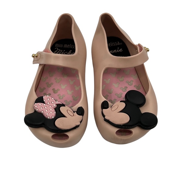 Mini Melissa Other - Mini Melissa Pink Mickey And Minnie Mouse Shoes Size 7 Girls